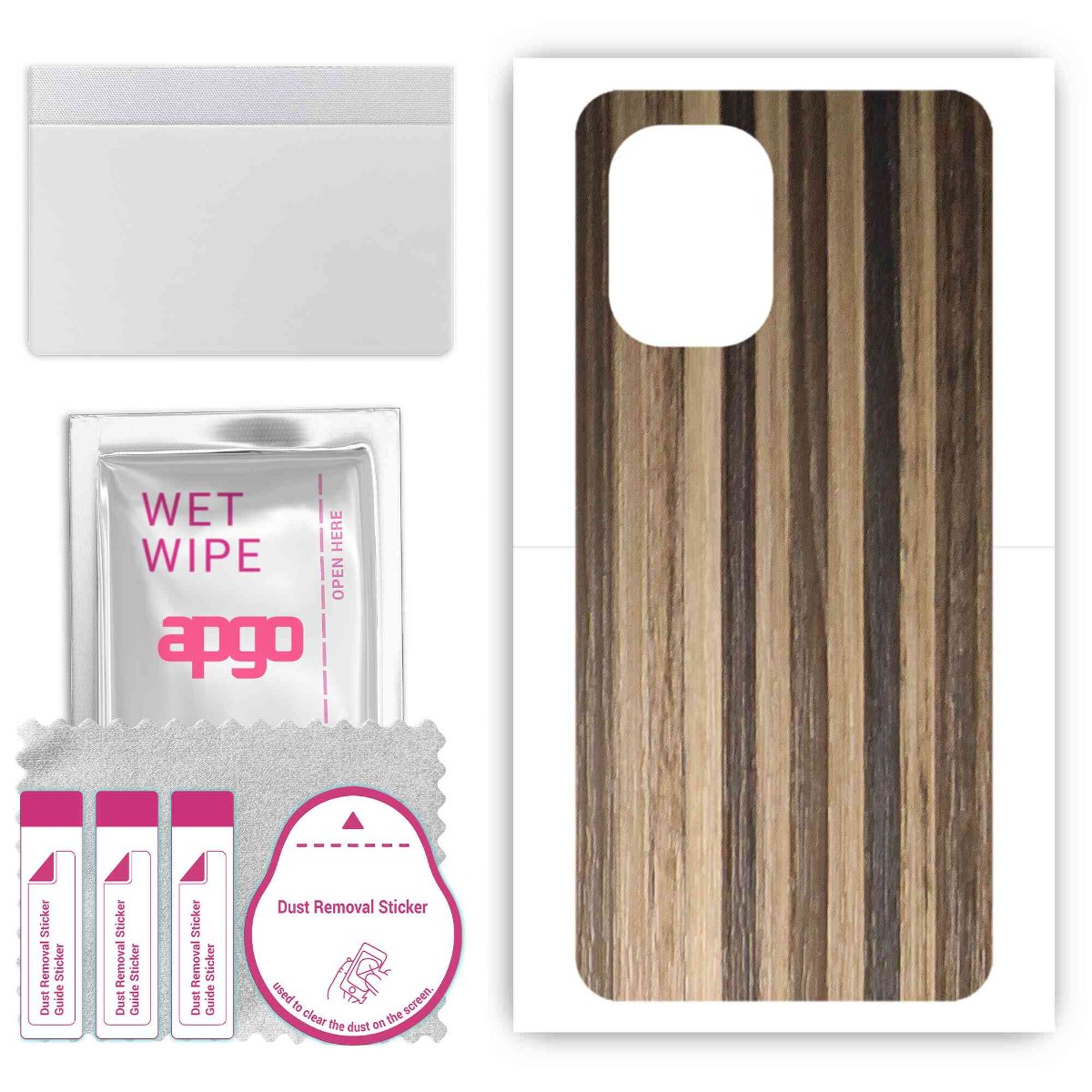 Folia naklejka skórka strukturalna na TYŁ do HTC WildFire E Plus -  Drewno Paski Mix - apgo SKINS