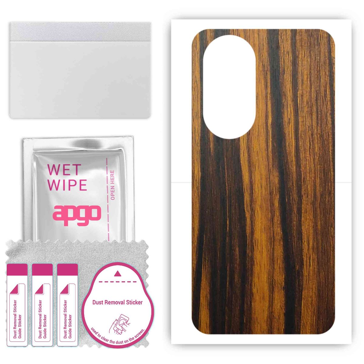 Folia naklejka skórka strukturalna na TYŁ do Oppo A1 5G -  Drewno Tygrysie - apgo SKINS