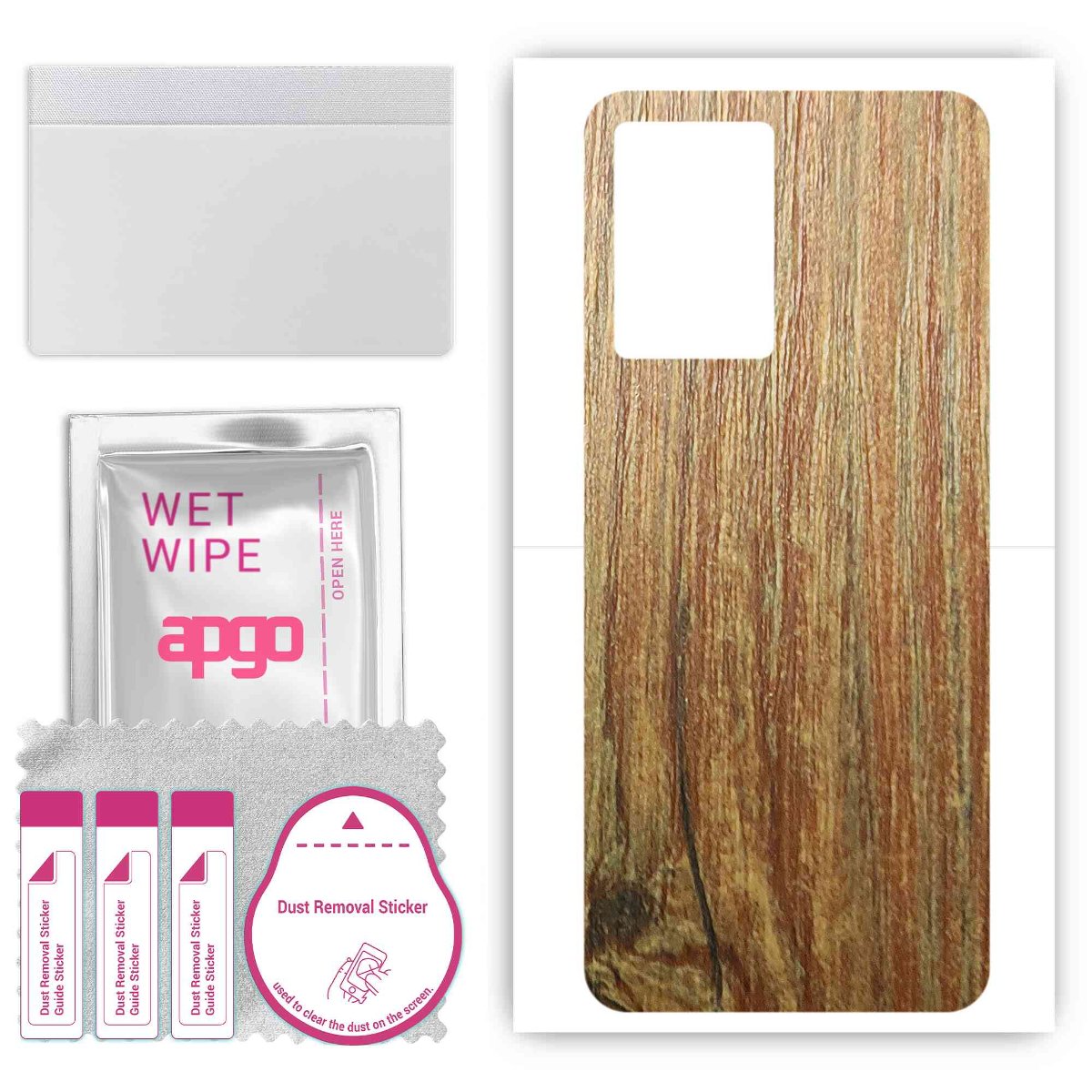 Folia naklejka skórka strukturalna na TYŁ do ZTE Blade V41 Smart -  Drewno Sosna Antyczna - apgo SKINS