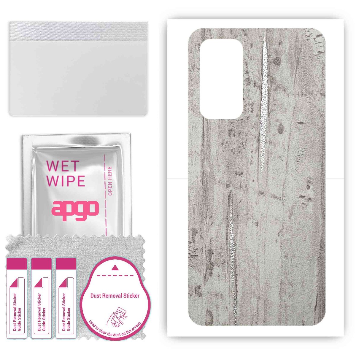 Folia naklejka skórka strukturalna na TYŁ do HTC Wildfire E3 Lite -  Beton Srebrne Paski - apgo SKINS