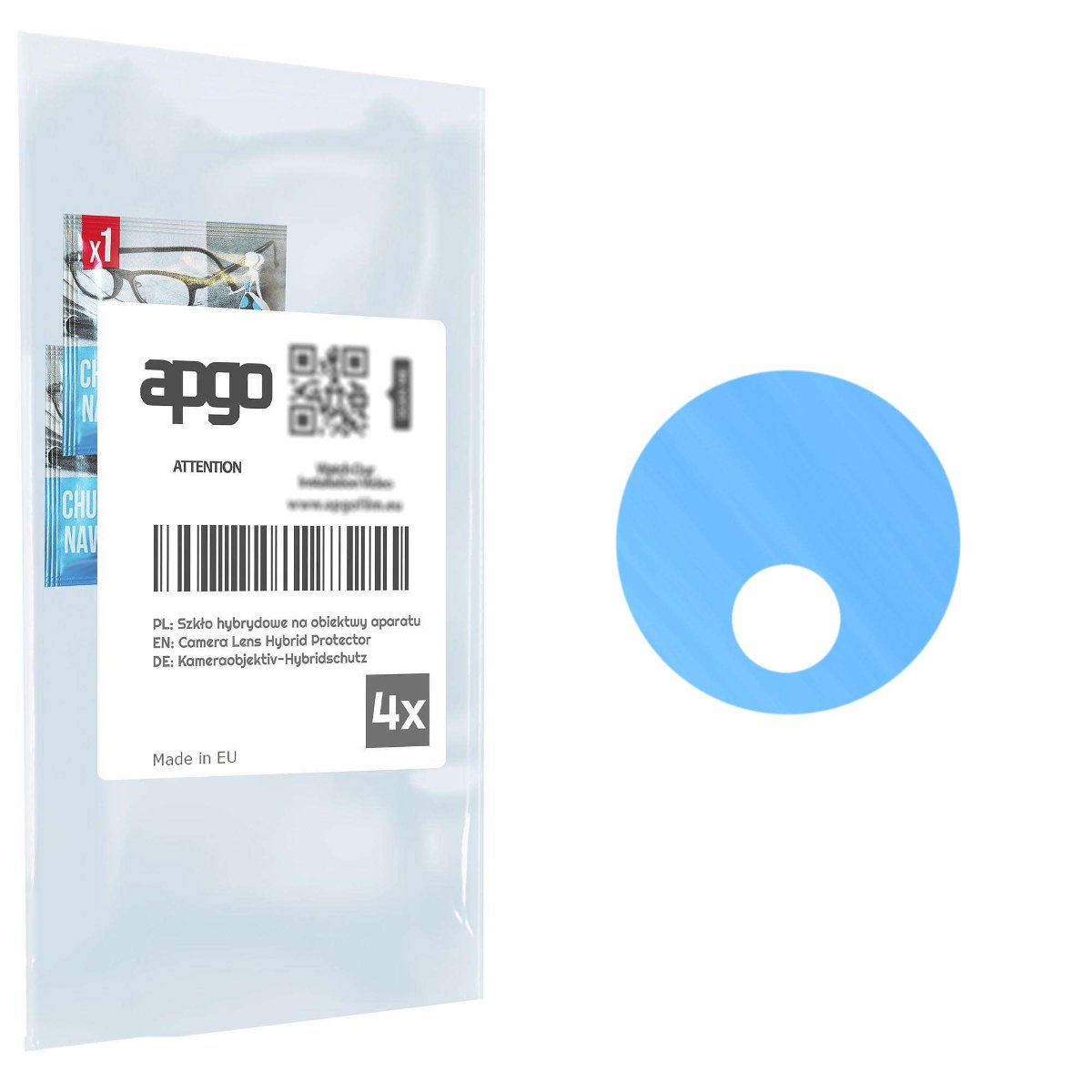 4x Szkło hybrydowe na aparat obiektyw kamerę 9H do Vivo Y02A - apgo hybrid Camera Lens Protector