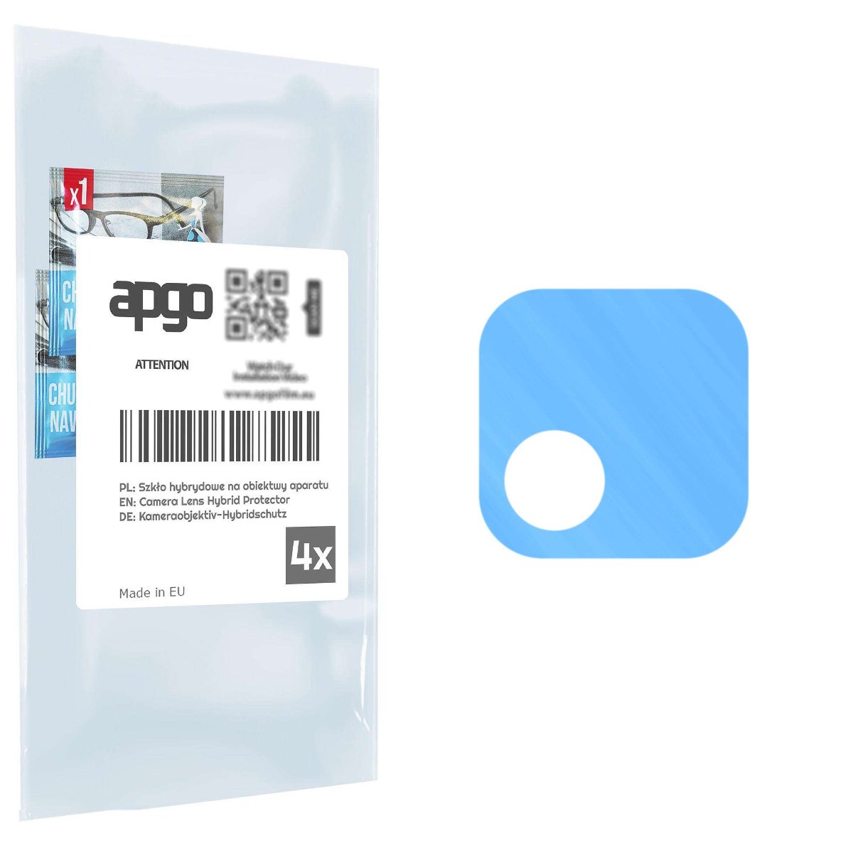 4x Szkło hybrydowe na aparat obiektyw kamerę 9H do Honor X5 Plus - apgo hybrid Camera Lens Protector