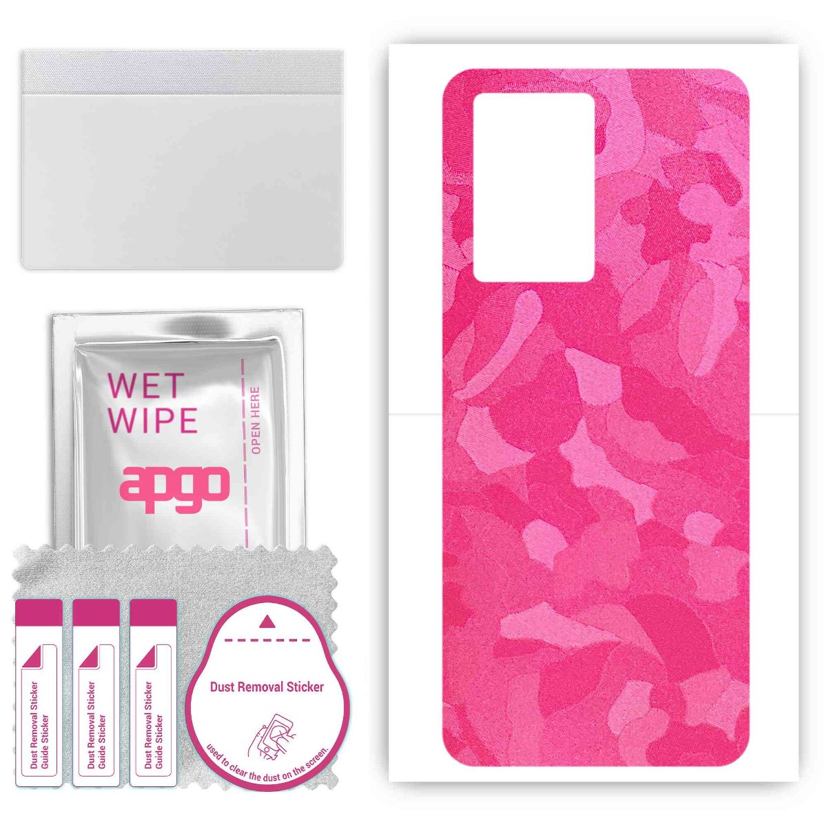 Folia naklejka skórka strukturalna na TYŁ do ZTE Tianji A41 Pro -  Moro | Camo Różowy - apgo SKINS