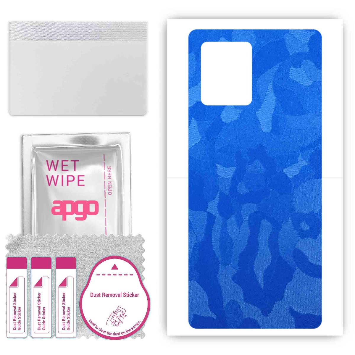 Folia naklejka skórka strukturalna na TYŁ do Vivo Y01A -  Moro | Camo Niebieski - apgo SKINS