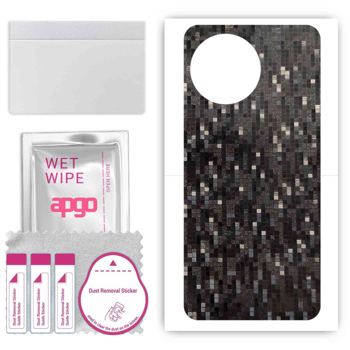 Folia naklejka skórka strukturalna na TYŁ do Realme 11 4G -  Carbon Pixel Czarny - apgo SKINS