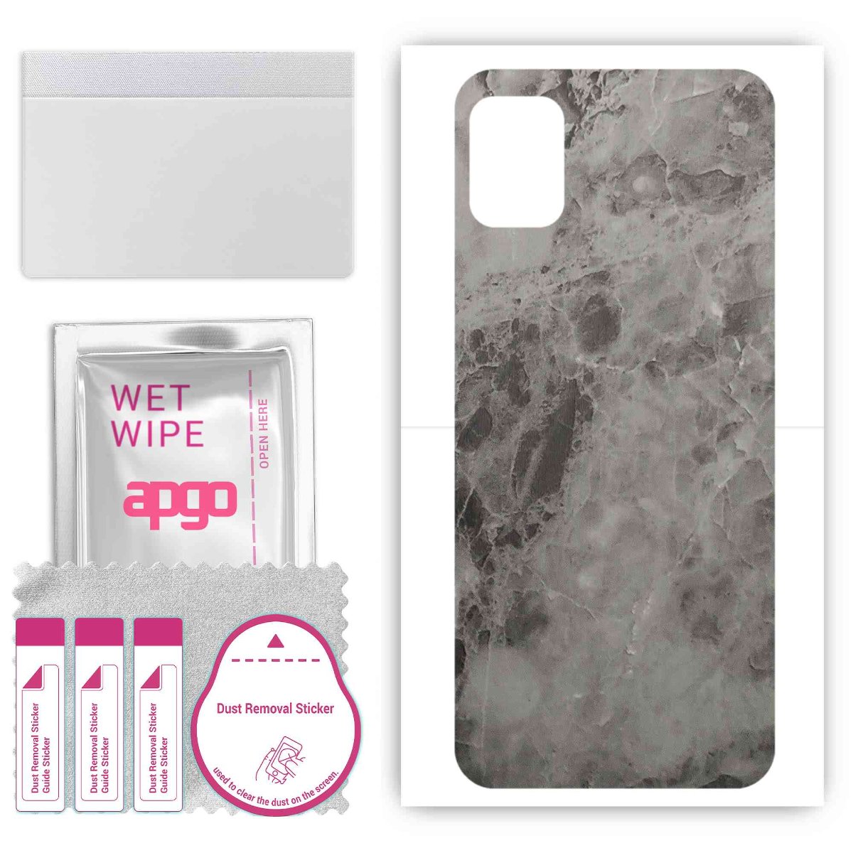 Folia naklejka skórka strukturalna na TYŁ do Nokia G310 -  Marmur Czarny - apgo SKINS