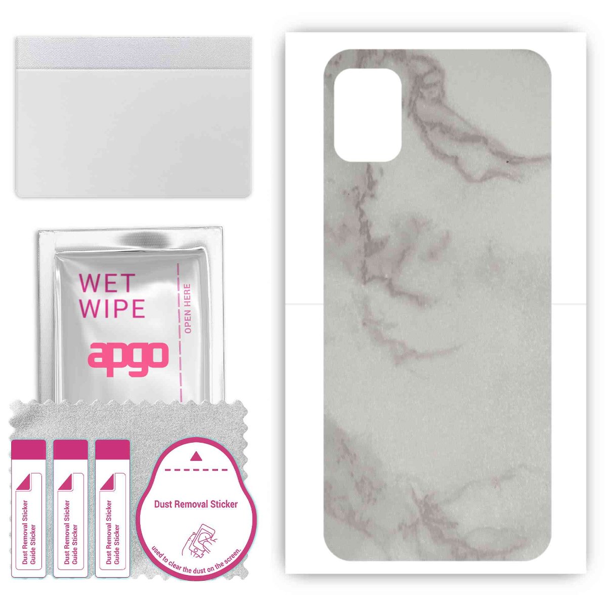 Folia naklejka skórka strukturalna na TYŁ do Nokia G310 -  Marmur Szary - apgo SKINS