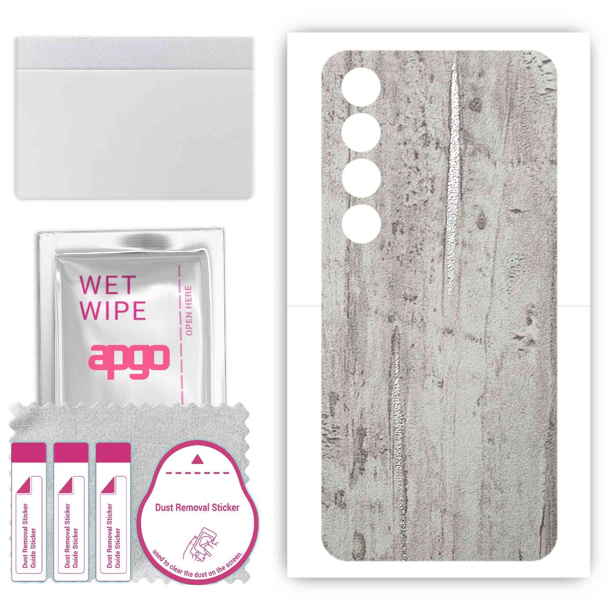 Folia naklejka skórka strukturalna na TYŁ do Meizu 20 Pro -  Beton Srebrne Paski - apgo SKINS