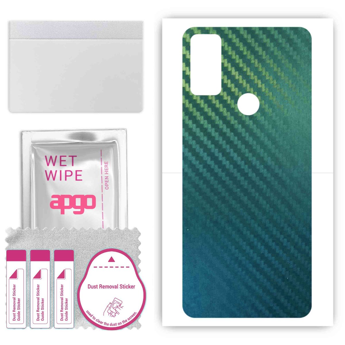 Folia naklejka skórka strukturalna na TYŁ do Alcatel 5H Plus -  Carbon Kameleon CAKA1 - apgo SKINS