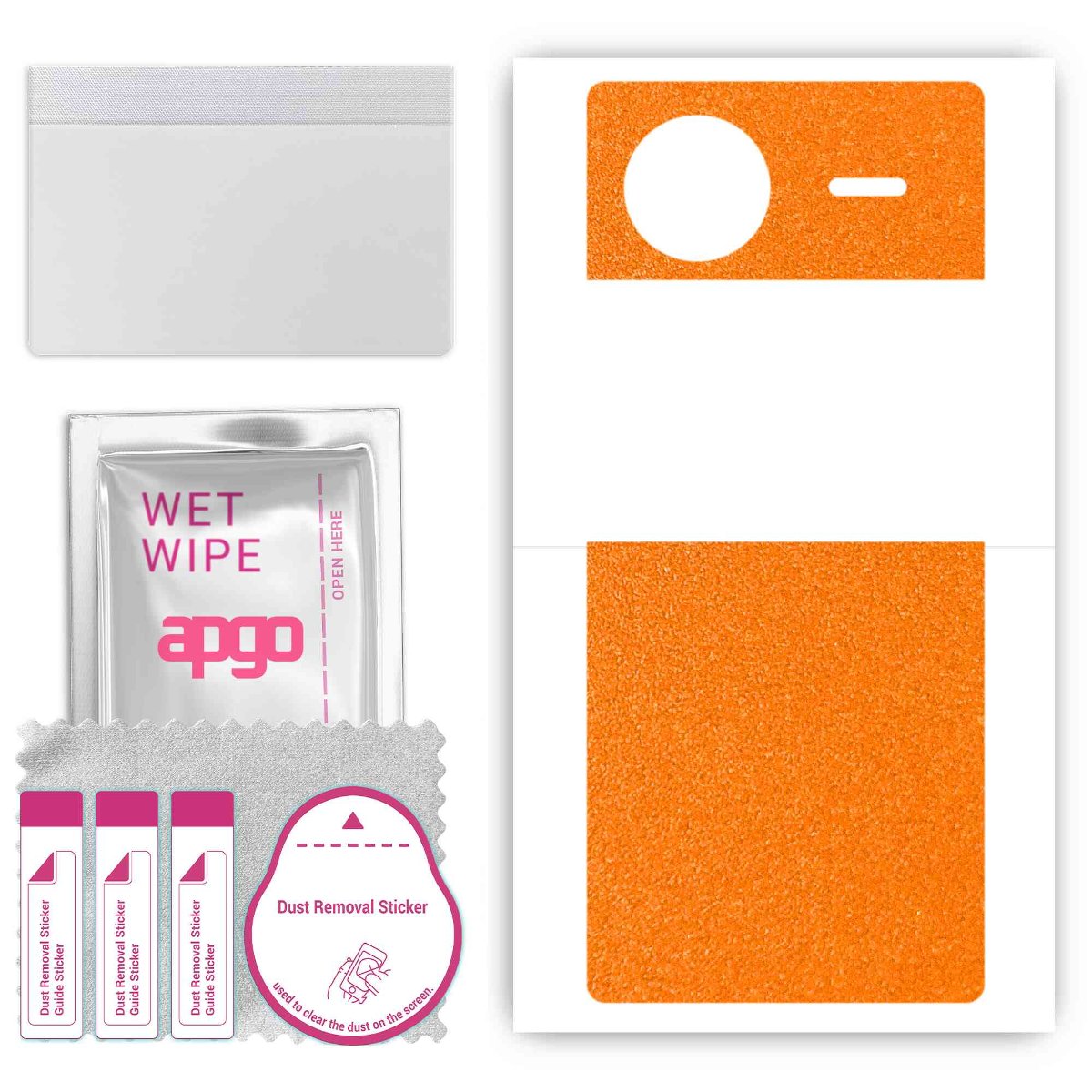 Folia naklejka skórka strukturalna na TYŁ do Vivo X Flip -  Pomarańczowy Pastel Matowy - apgo SKINS