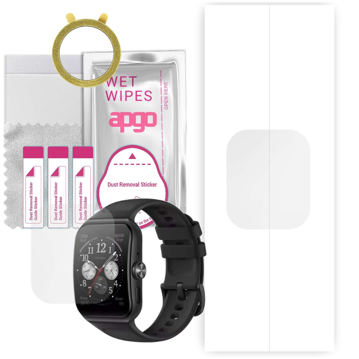 1x Folia hydrożelowa do Oppo Watch 4 Pro - apgo Smartwatch Hydrogel Protection Ochrona na ekran smartwatcha