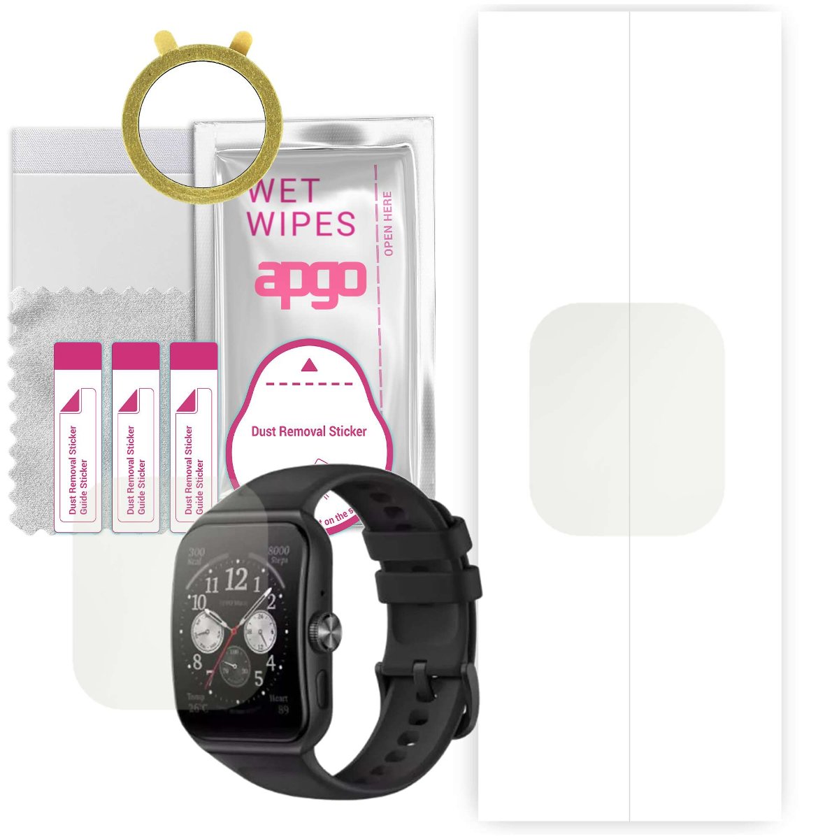 1x Folia hydrożelowa MATOWA do Oppo Watch 4 Pro - apgo Smartwatch Hydrogel MATTE Protection Ochrona na ekran smartwatcha