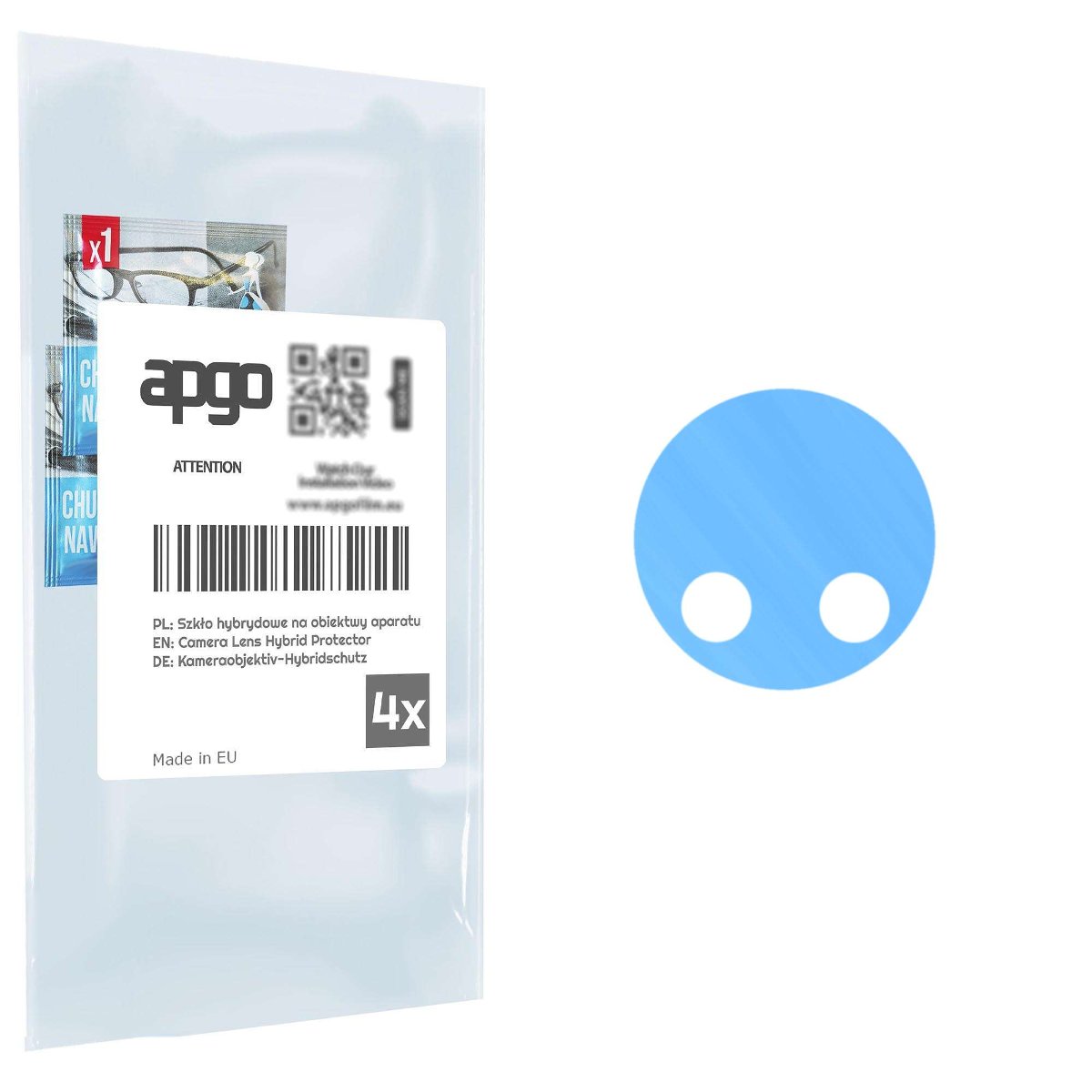 4x Szkło hybrydowe na aparat obiektyw kamerę 9H do Huawei Enjoy 60X - apgo hybrid Camera Lens Protector