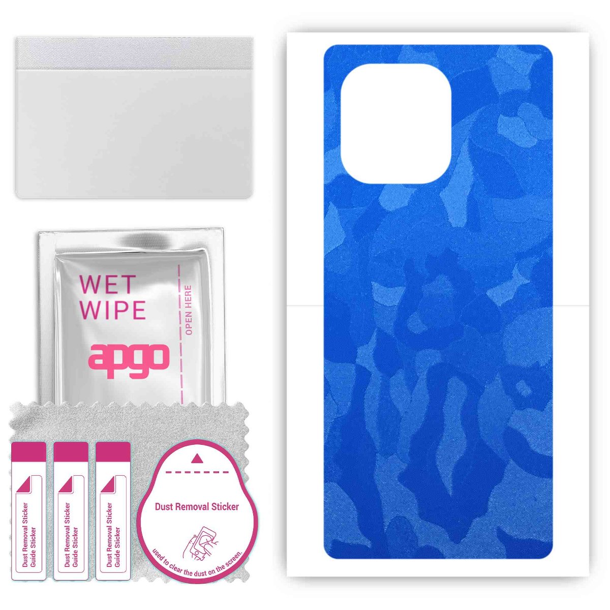 Folia naklejka skórka strukturalna na TYŁ do Honor X8A 5G -  Moro | Camo Niebieski - apgo SKINS