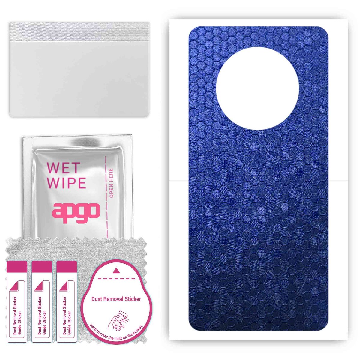 Folia naklejka skórka strukturalna na TYŁ do Huawei Mate 40E Pro -  Plaster Miodu Niebieski - apgo SKINS