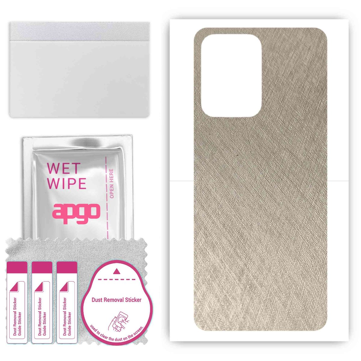 Folia naklejka skórka strukturalna na TYŁ do Vivo Y11 2023 -  Tytan Srebrny - apgo SKINS