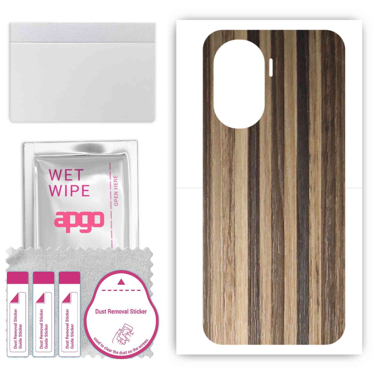 Folia naklejka skórka strukturalna na TYŁ do Honor Play 7T Pro -  Drewno Paski Mix - apgo SKINS