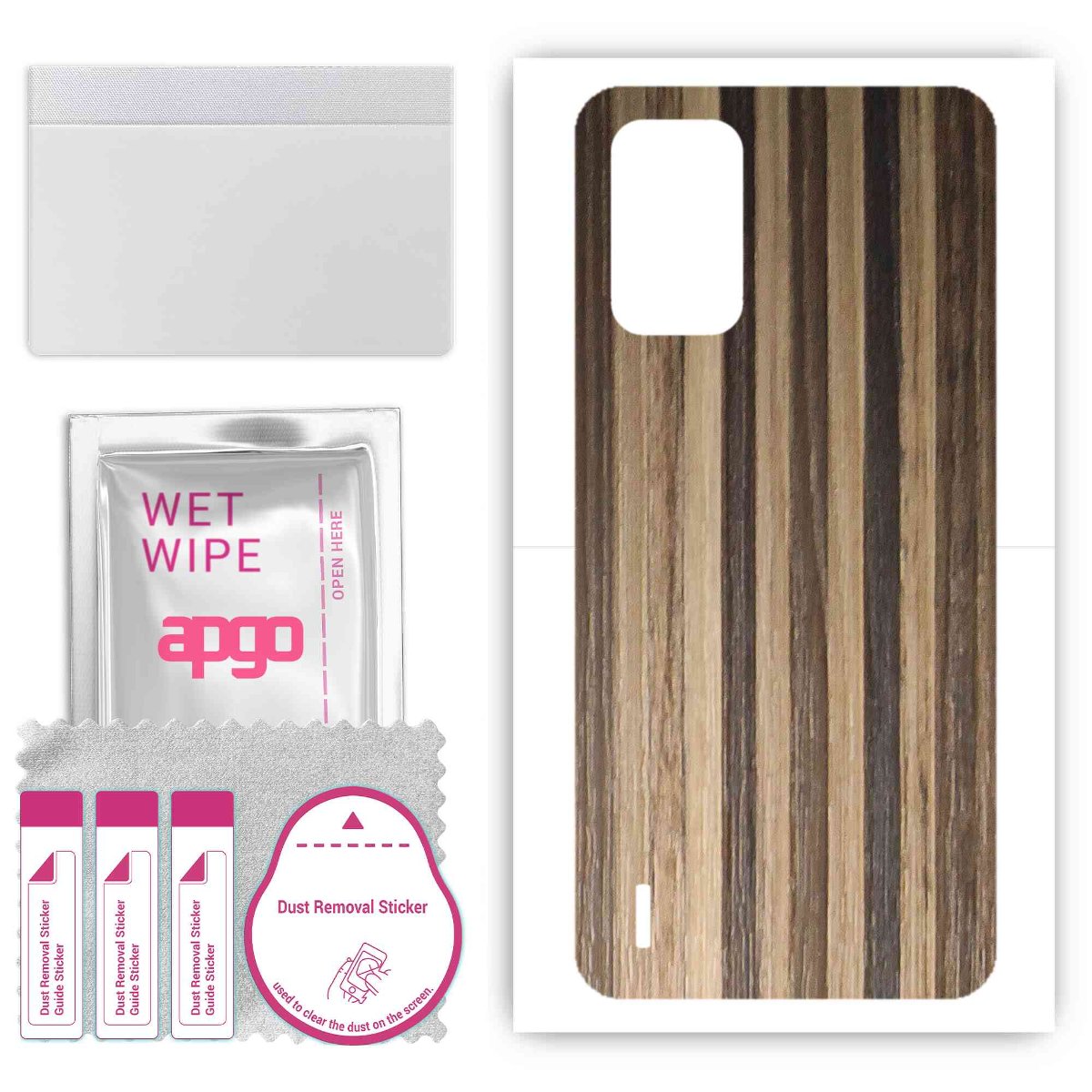 Folia naklejka skórka strukturalna na TYŁ do Nokia C210 -  Drewno Paski Mix - apgo SKINS