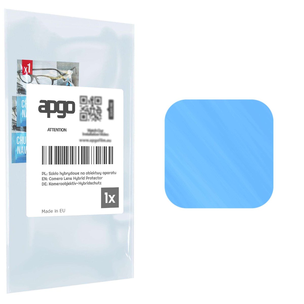 1x Szkło hybrydowe na aparat obiektyw kamerę 9H do Infinix Hot 10T - apgo hybrid Camera Lens Protector