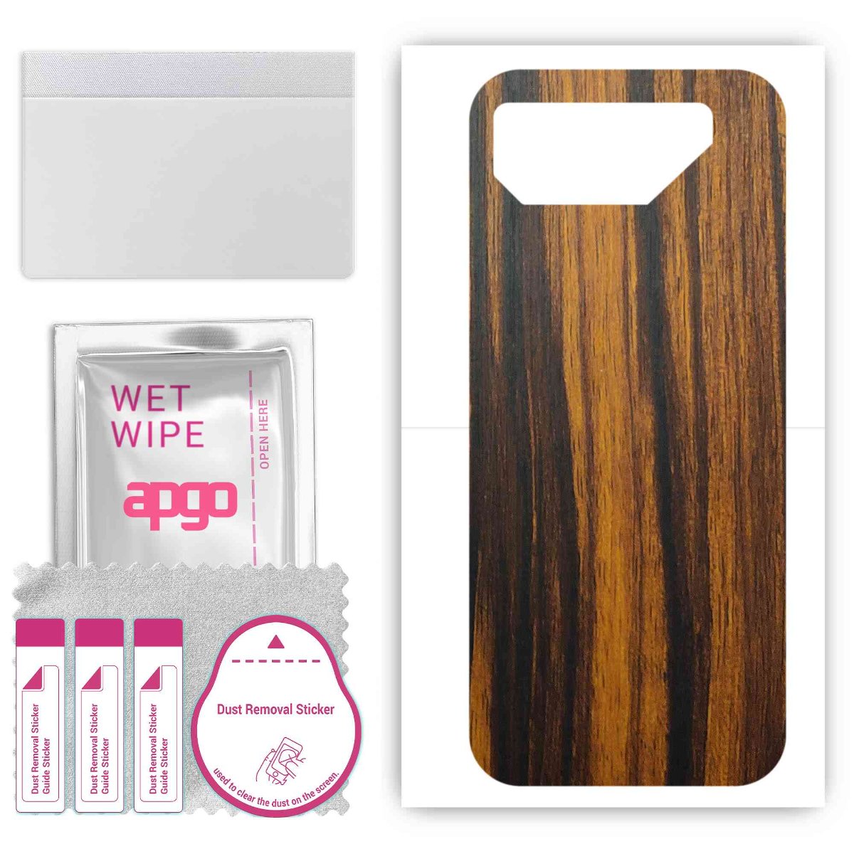 Folia naklejka skórka strukturalna na TYŁ do Asus ROG Phone 7 -  Drewno Tygrysie - apgo SKINS