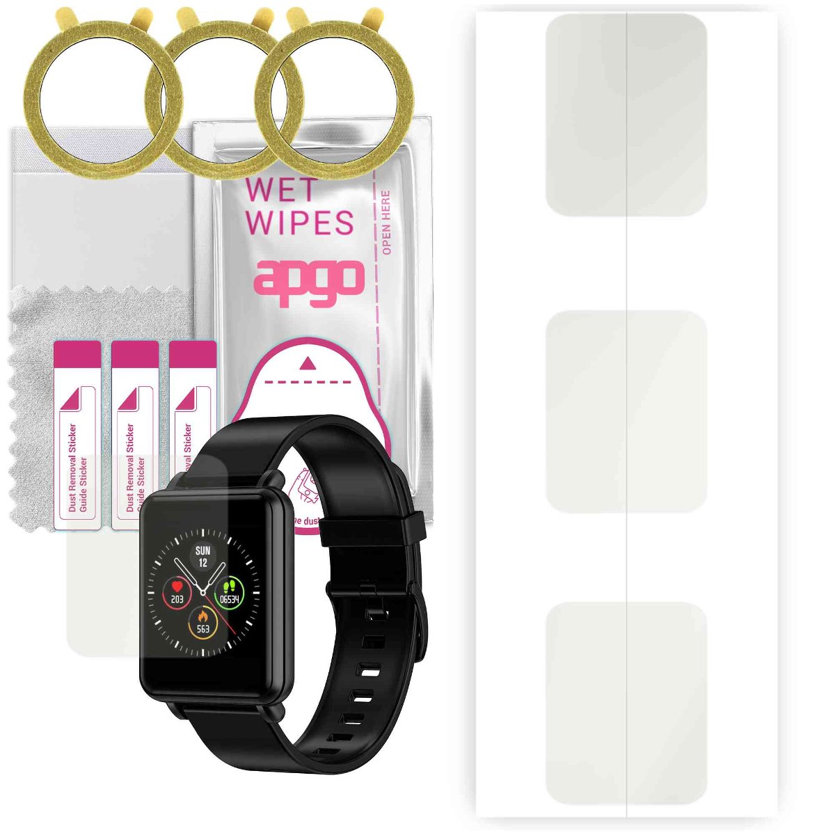 3x Folia hydrożelowa MATOWA do Colmi LAND - apgo Smartwatch Hydrogel MATTE Protection Ochrona na ekran smartwatcha