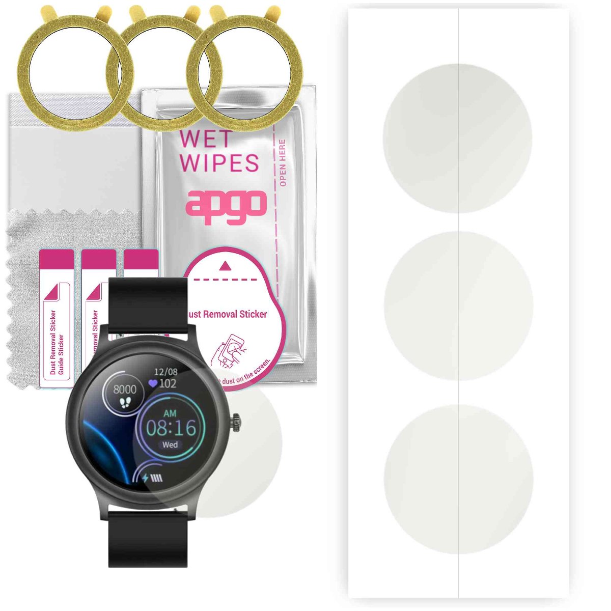 3x Folia hydrożelowa MATOWA do Colmi V31 - apgo Smartwatch Hydrogel MATTE Protection Ochrona na ekran smartwatcha