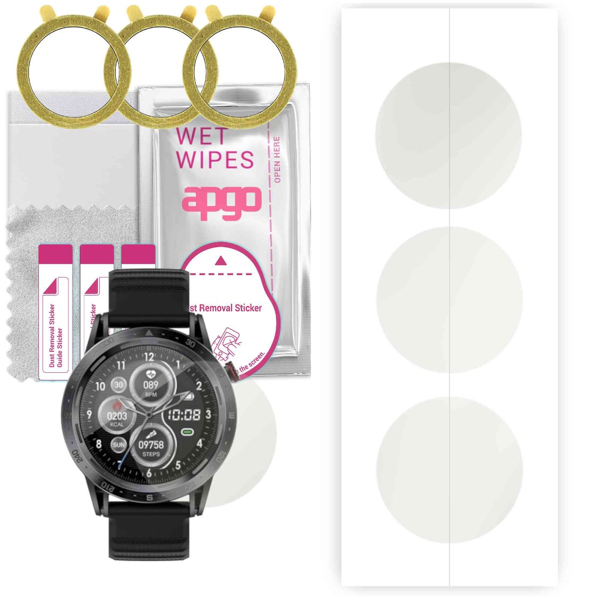 3x Folia hydrożelowa MATOWA do Colmi SKY7 PRO - apgo Smartwatch Hydrogel MATTE Protection Ochrona na ekran smartwatcha