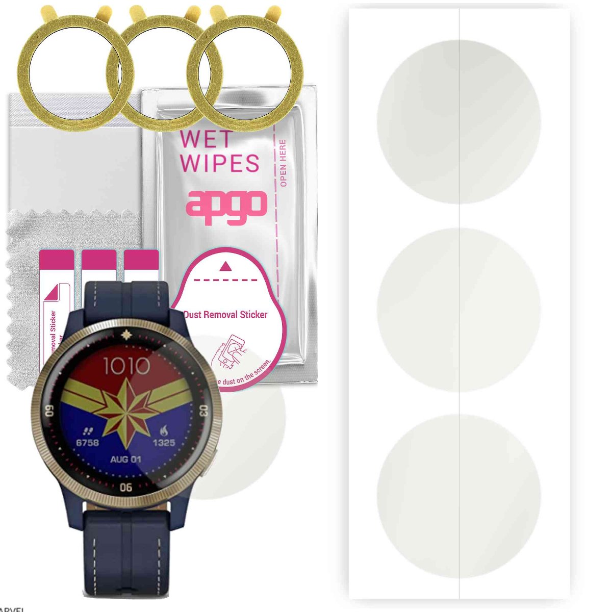 3x Folia hydrożelowa MATOWA do Garmin Legacy Hero Series 010-02172-41 - apgo Smartwatch Hydrogel MATTE Protection Ochrona na ekran smartwatcha