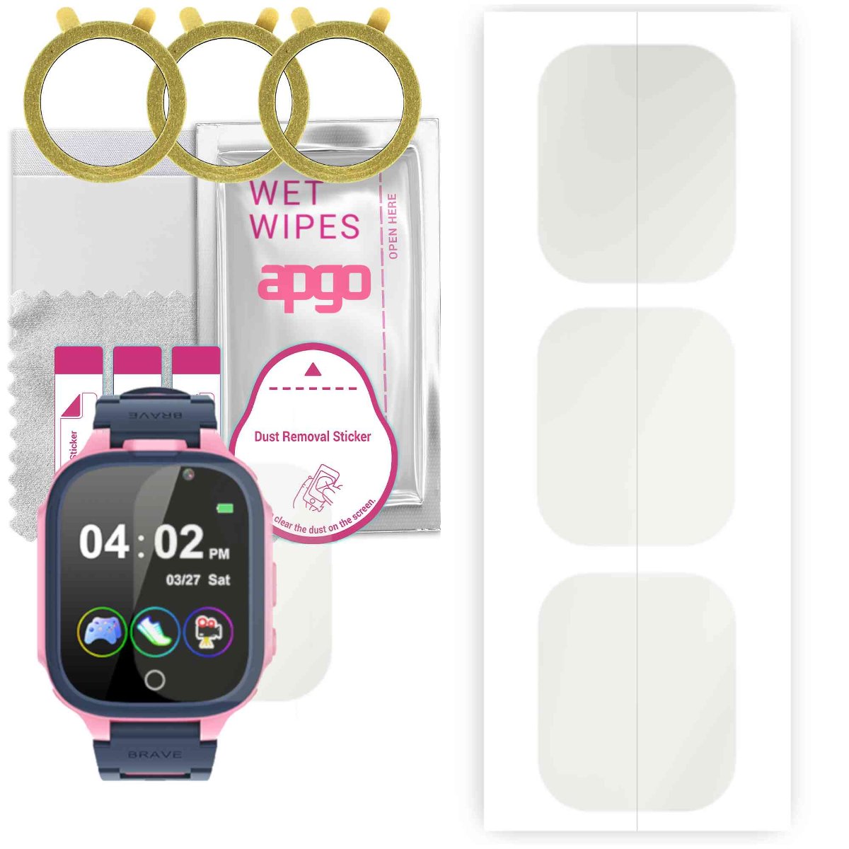 3x Folia hydrożelowa MATOWA do Kesasohe S23B - apgo Smartwatch Hydrogel MATTE Protection Ochrona na ekran smartwatcha