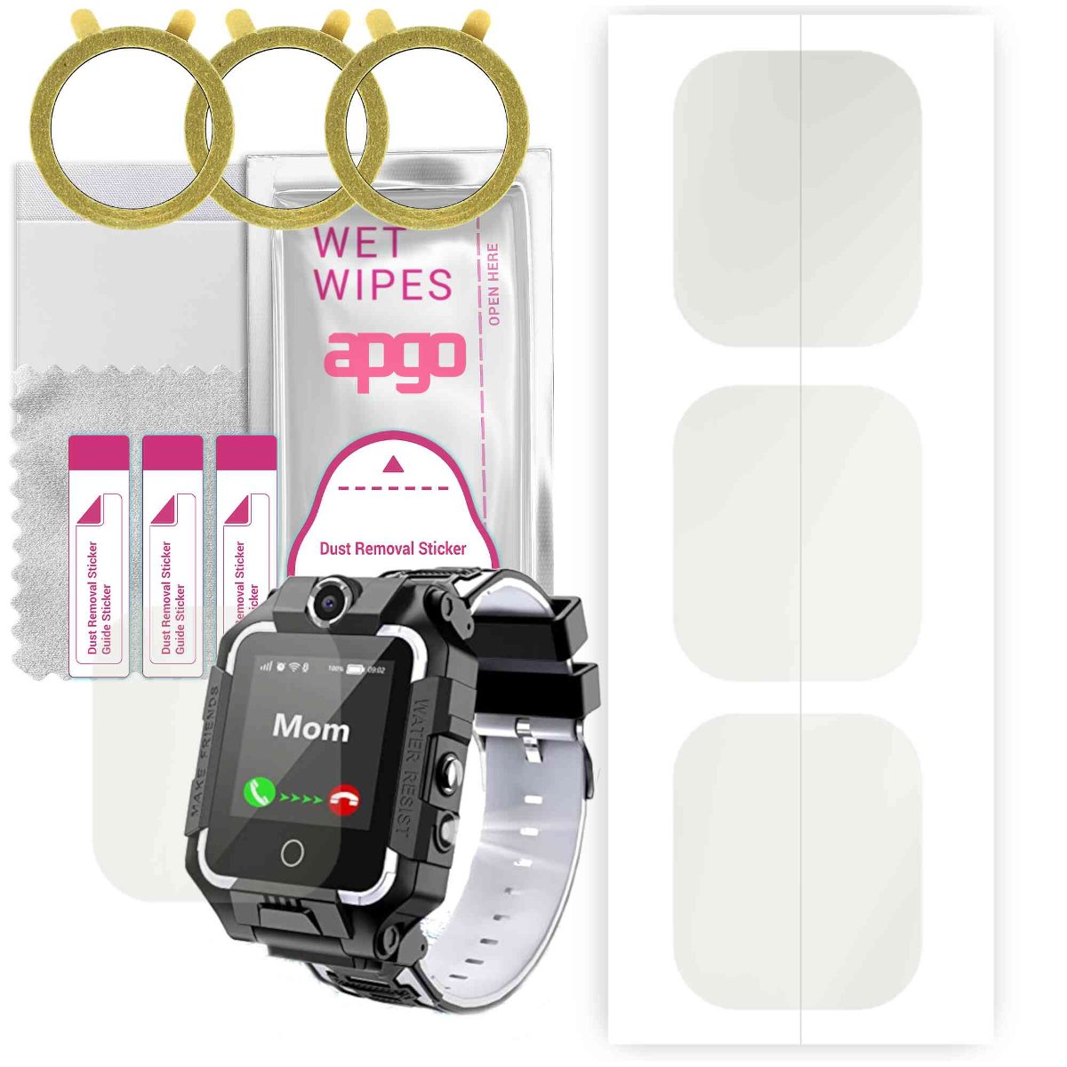 3x Folia hydrożelowa MATOWA do LiveGo T10 kids 4g - apgo Smartwatch Hydrogel MATTE Protection Ochrona na ekran smartwatcha