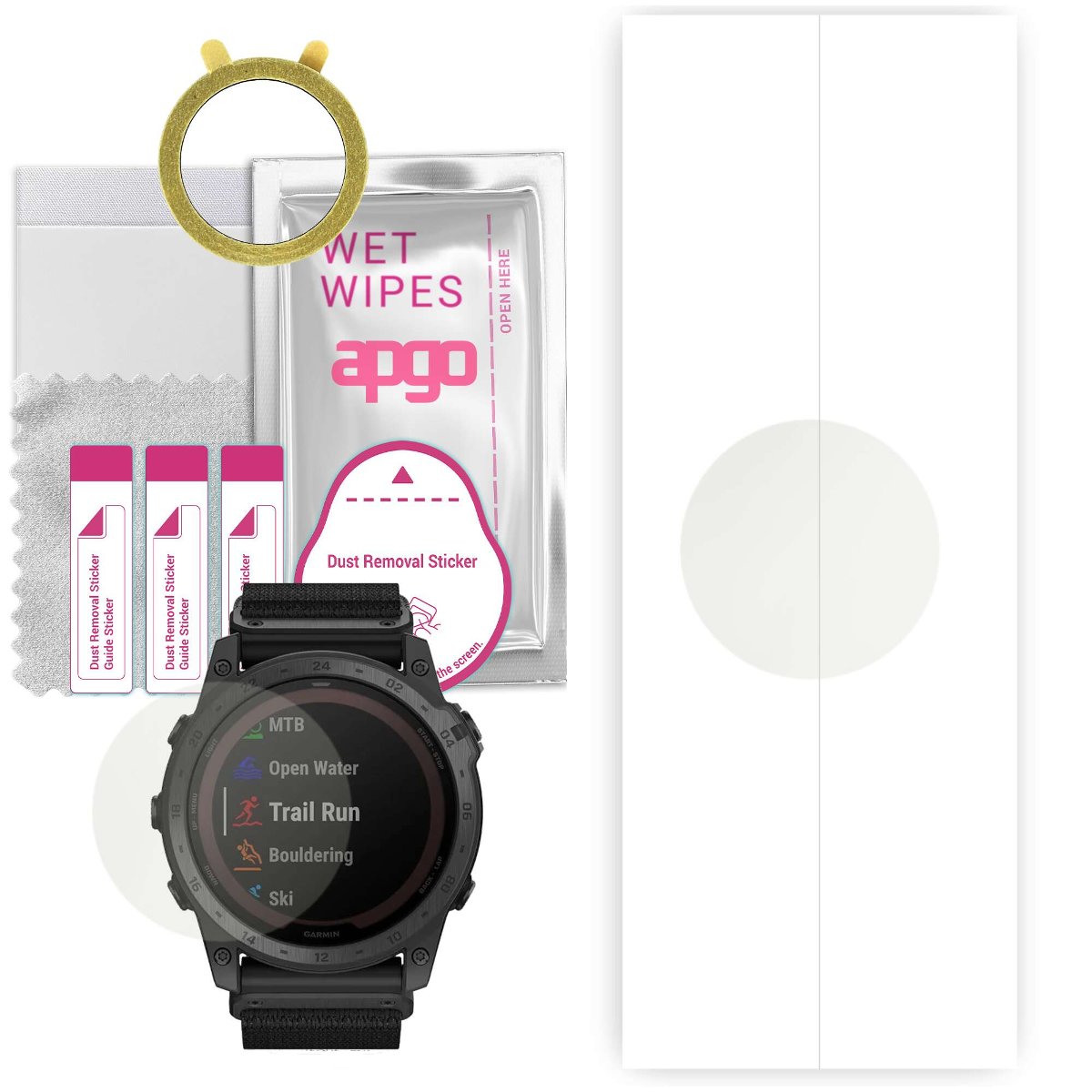 1x Folia hydrożelowa MATOWA do Garmin Tactix 7 Pro - apgo Smartwatch Hydrogel MATTE Protection Ochrona na ekran smartwatcha