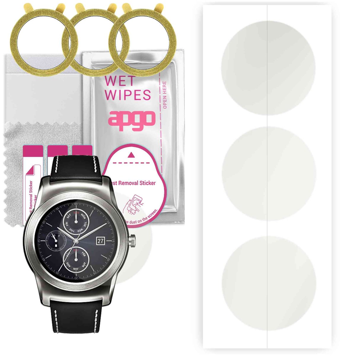 3x Folia hydrożelowa MATOWA do LG W150 - apgo Smartwatch Hydrogel MATTE Protection Ochrona na ekran smartwatcha