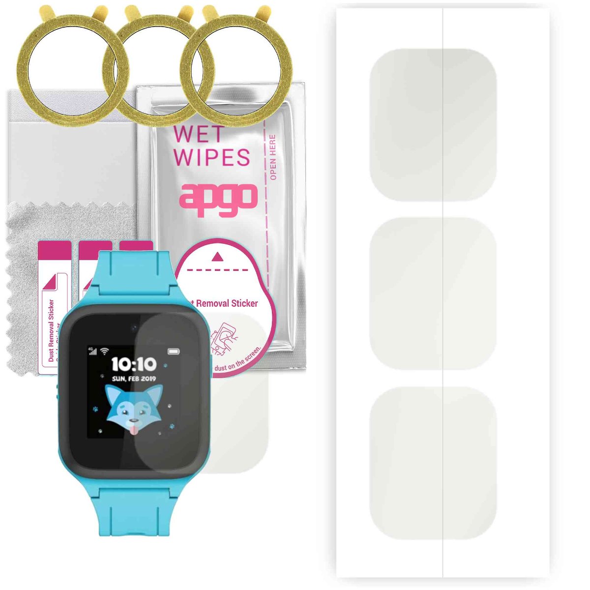 3x Folia hydrożelowa MATOWA do TCL Movetime MT40 - apgo Smartwatch Hydrogel MATTE Protection Ochrona na ekran smartwatcha