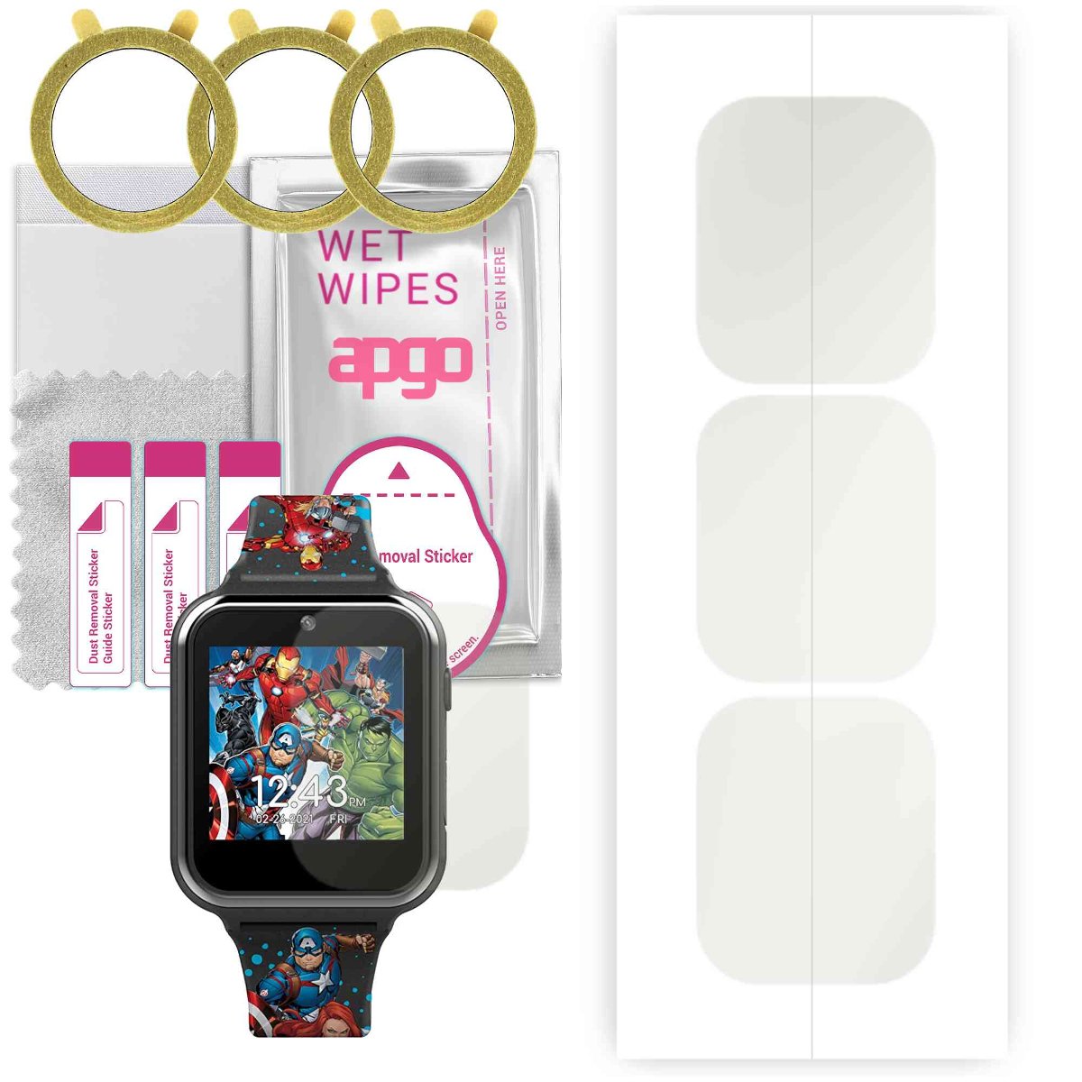 3x Folia hydrożelowa MATOWA do Accutime AVG4597AZ - apgo Smartwatch Hydrogel MATTE Protection Ochrona na ekran smartwatcha