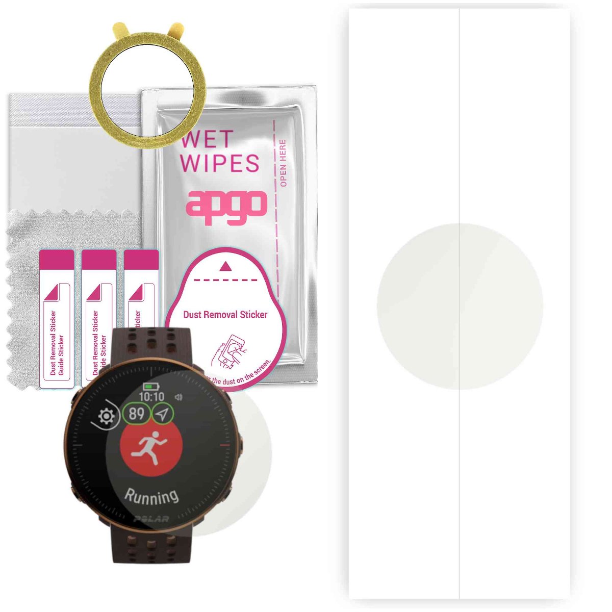 1x Folia hydrożelowa MATOWA do Polar Vantage M2 - apgo Smartwatch Hydrogel MATTE Protection Ochrona na ekran smartwatcha