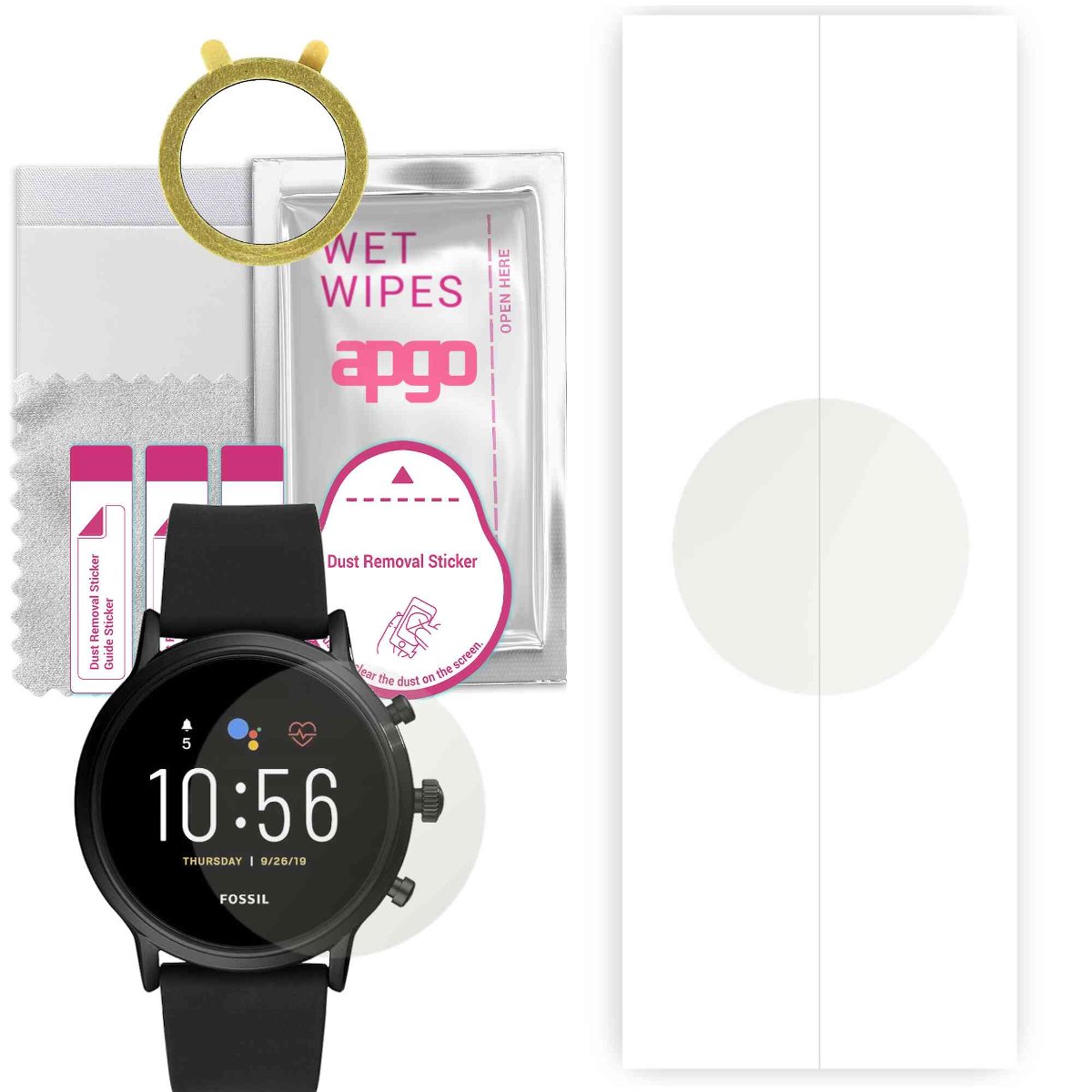 1x Folia hydrożelowa MATOWA do Fossil FTW4025 Gen 5 - apgo Smartwatch Hydrogel MATTE Protection Ochrona na ekran smartwatcha