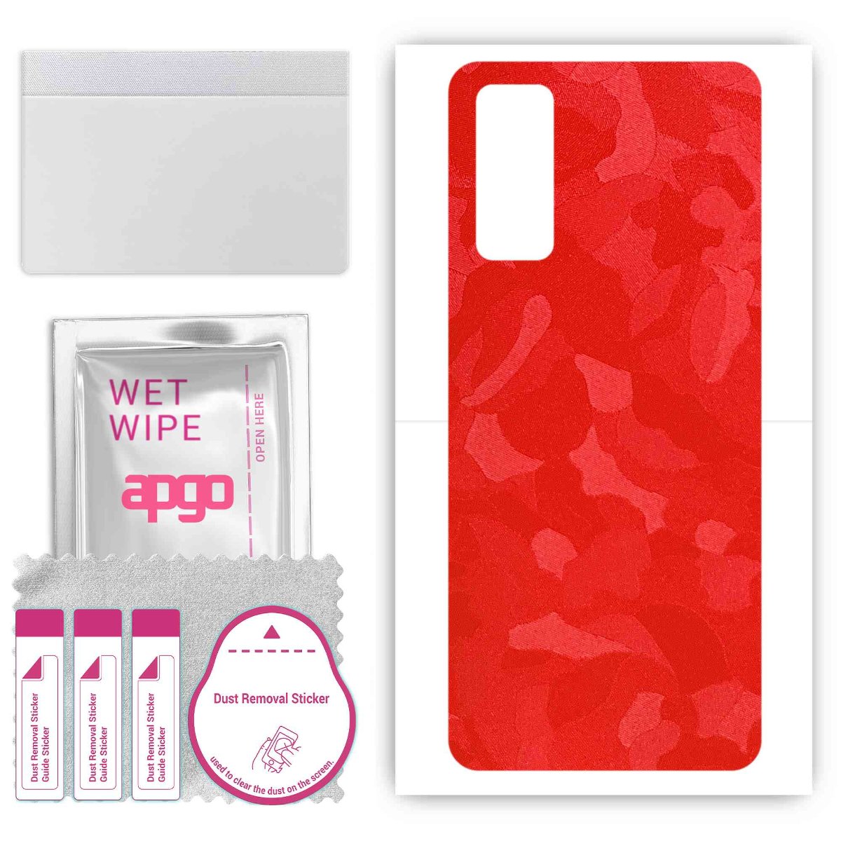 Folia naklejka skórka strukturalna na TYŁ do Vivo V20 SE -  Moro | Camo Czerwony - apgo SKINS