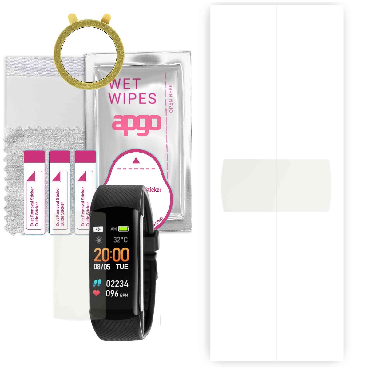 1x Folia hydrożelowa MATOWA do Rubicon RNCE59 - apgo Smartwatch Hydrogel MATTE Protection Ochrona na ekran smartwatcha