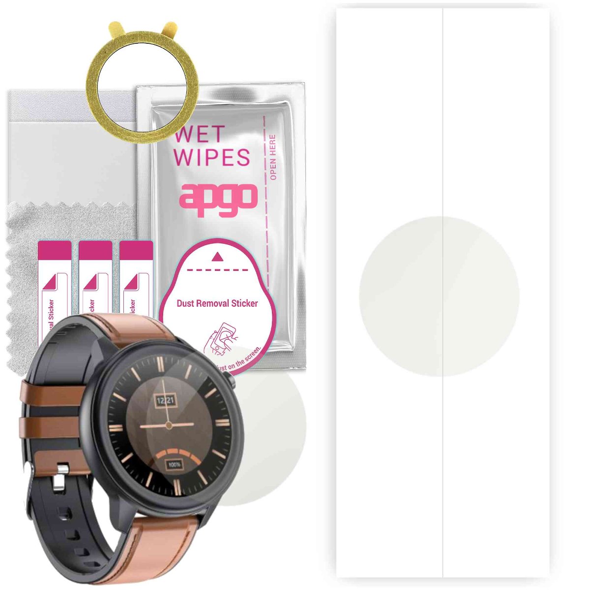 1x Folia hydrożelowa MATOWA do Maxcom FW46 Xenon - apgo Smartwatch Hydrogel MATTE Protection Ochrona na ekran smartwatcha