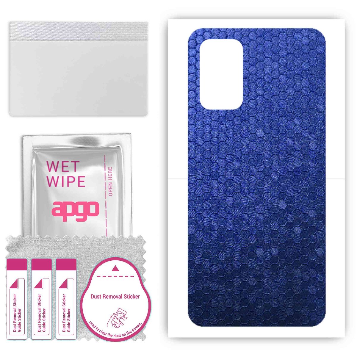 Folia naklejka skórka strukturalna na TYŁ do ZTE Optus X Max -  Plaster Miodu Niebieski - apgo SKINS