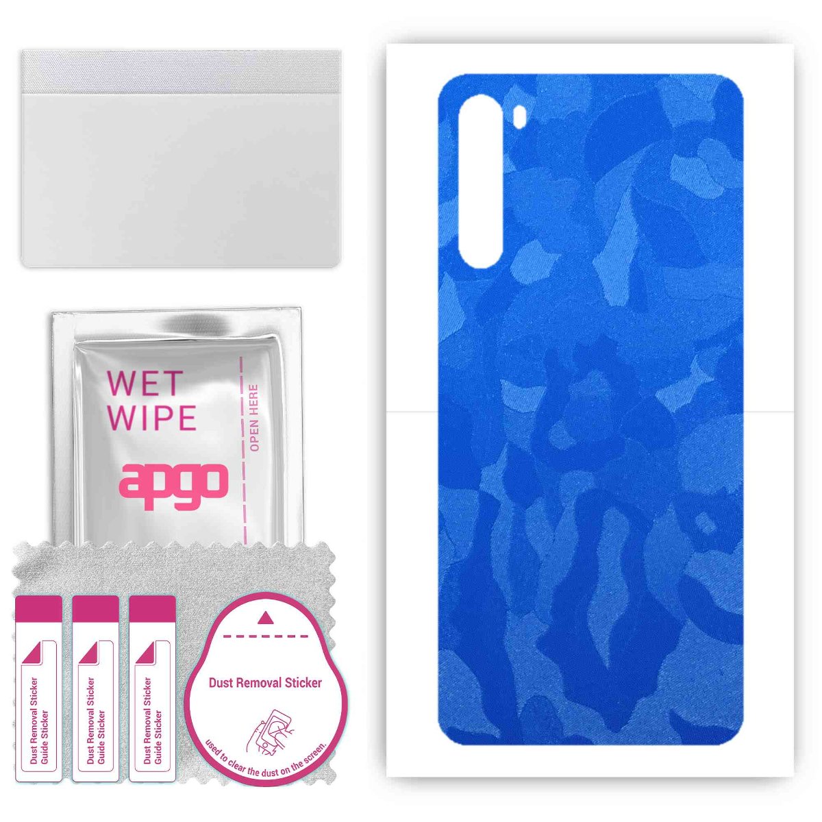 Folia naklejka skórka strukturalna na TYŁ do Redmi Note 8 (2021) -  Moro | Camo Niebieski - apgo SKINS