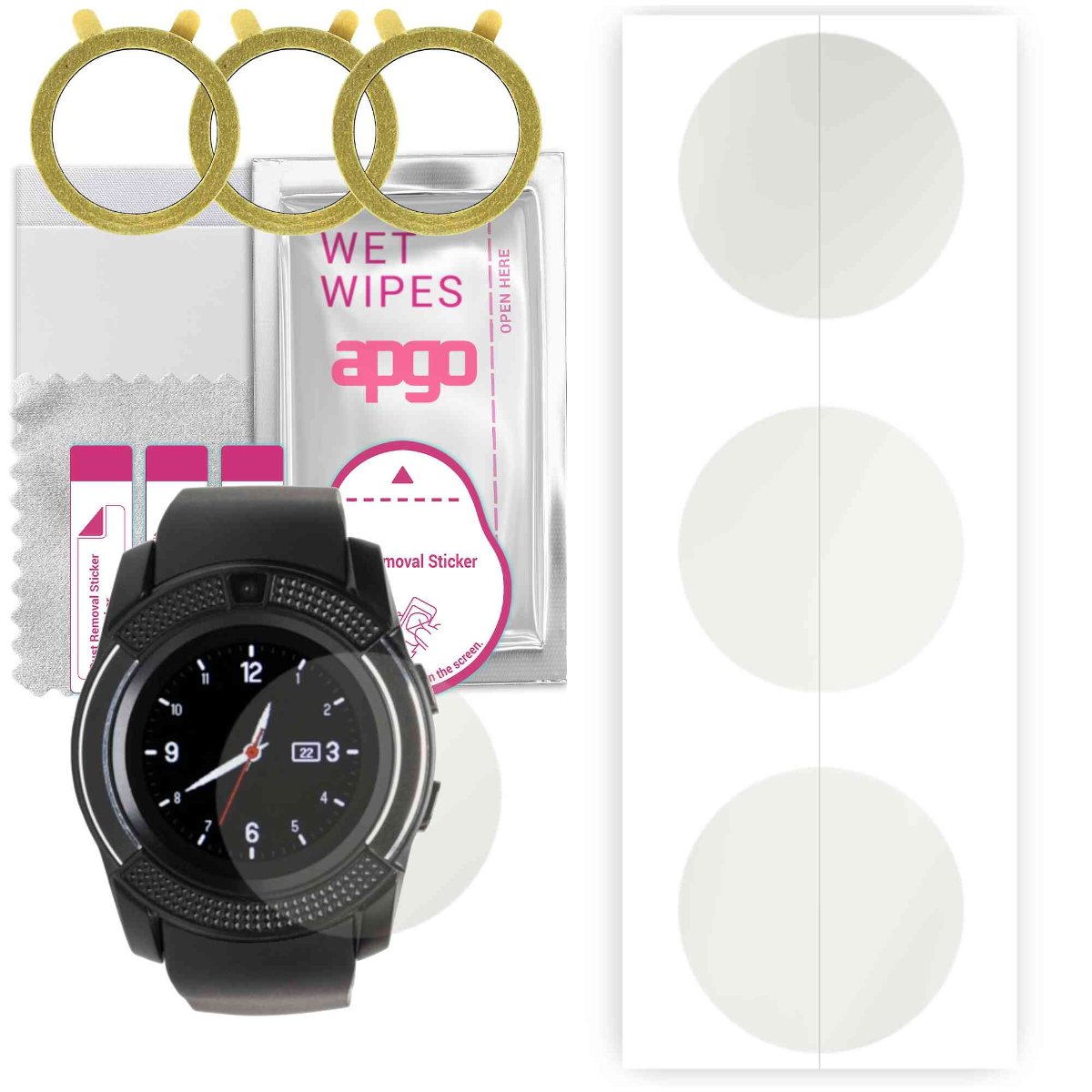 3x Folia hydrożelowa MATOWA do Garett G11 - apgo Smartwatch Hydrogel MATTE Protection Ochrona na ekran smartwatcha