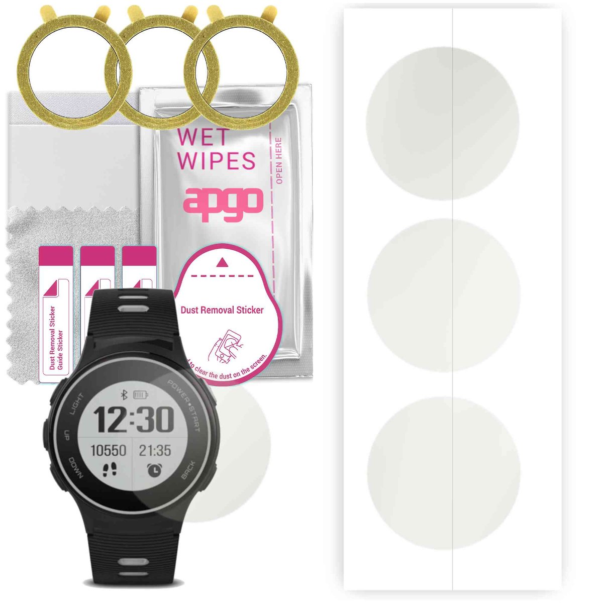 3x Folia hydrożelowa MATOWA do Forever SW-600 - apgo Smartwatch Hydrogel MATTE Protection Ochrona na ekran smartwatcha
