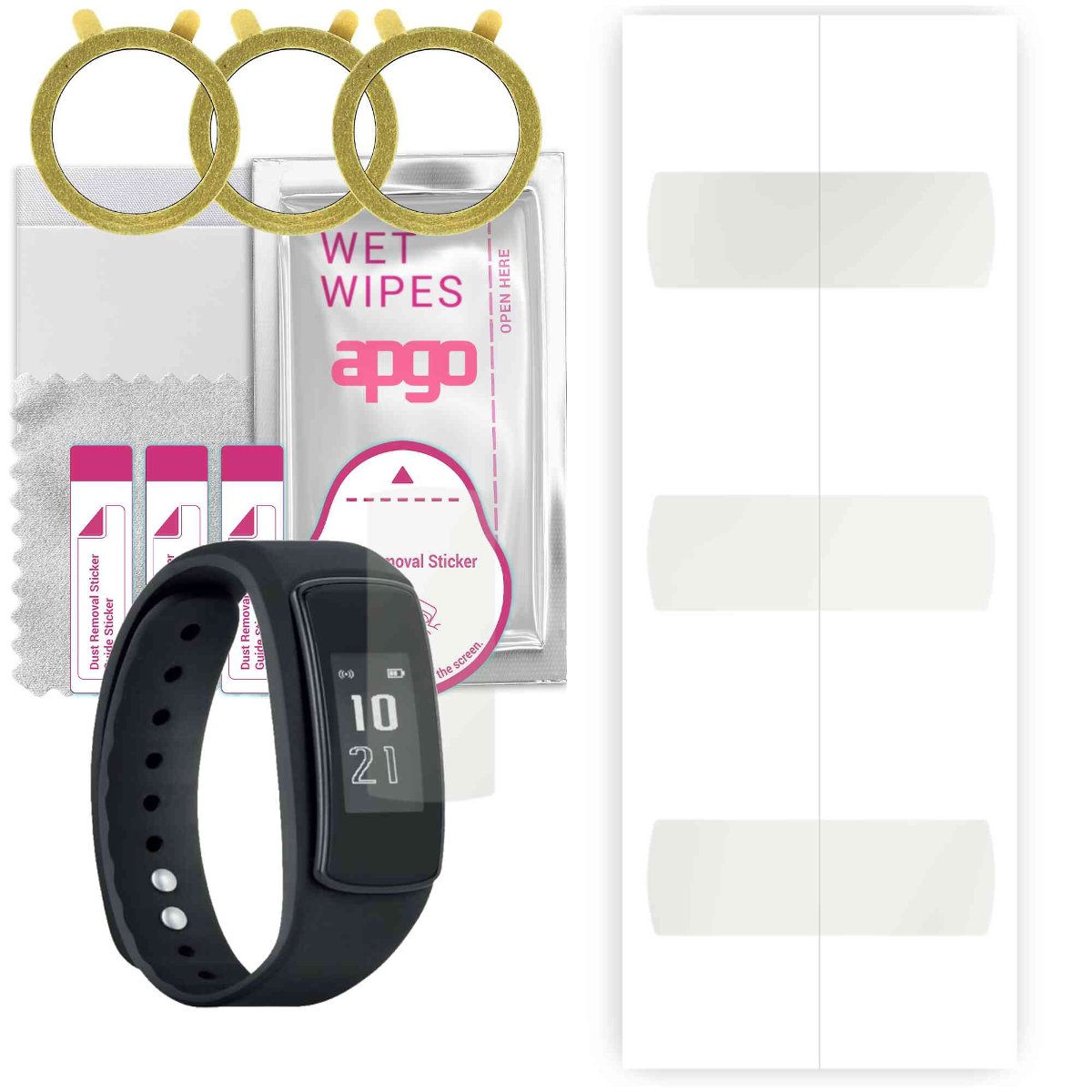 3x Folia hydrożelowa MATOWA do Forever SB-400 - apgo Smartwatch Hydrogel MATTE Protection Ochrona na ekran smartwatcha
