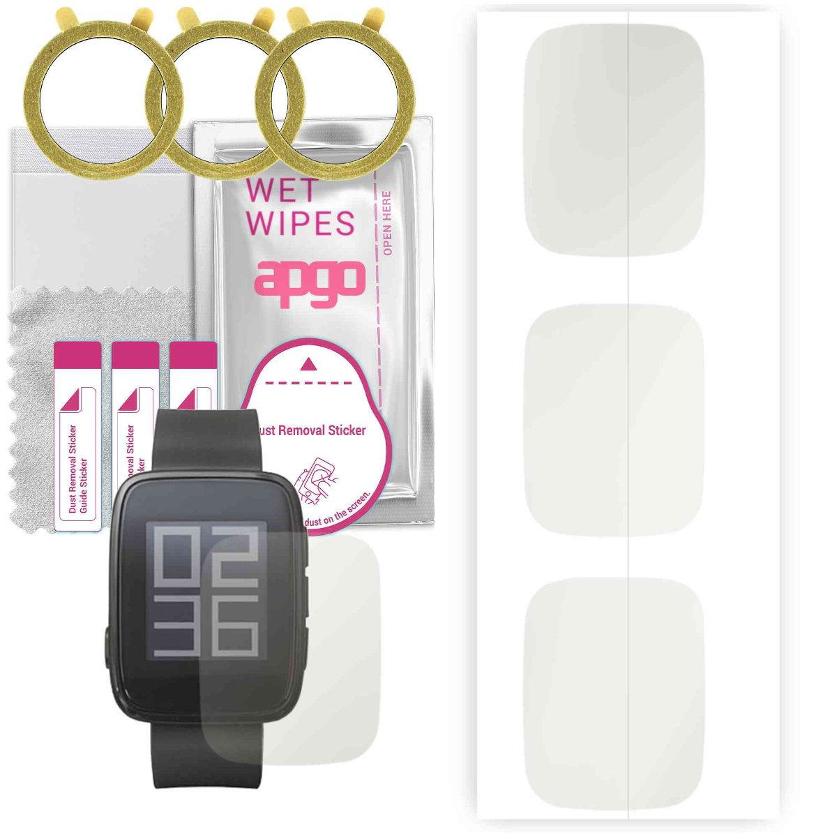 3x Folia hydrożelowa MATOWA do Goclever Chronos Eco - apgo Smartwatch Hydrogel MATTE Protection Ochrona na ekran smartwatcha