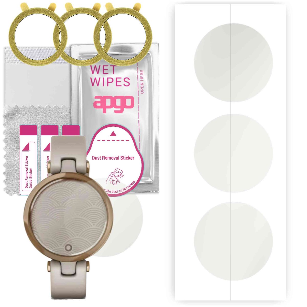 3x Folia hydrożelowa MATOWA do Garmin Lily - apgo Smartwatch Hydrogel MATTE Protection Ochrona na ekran smartwatcha