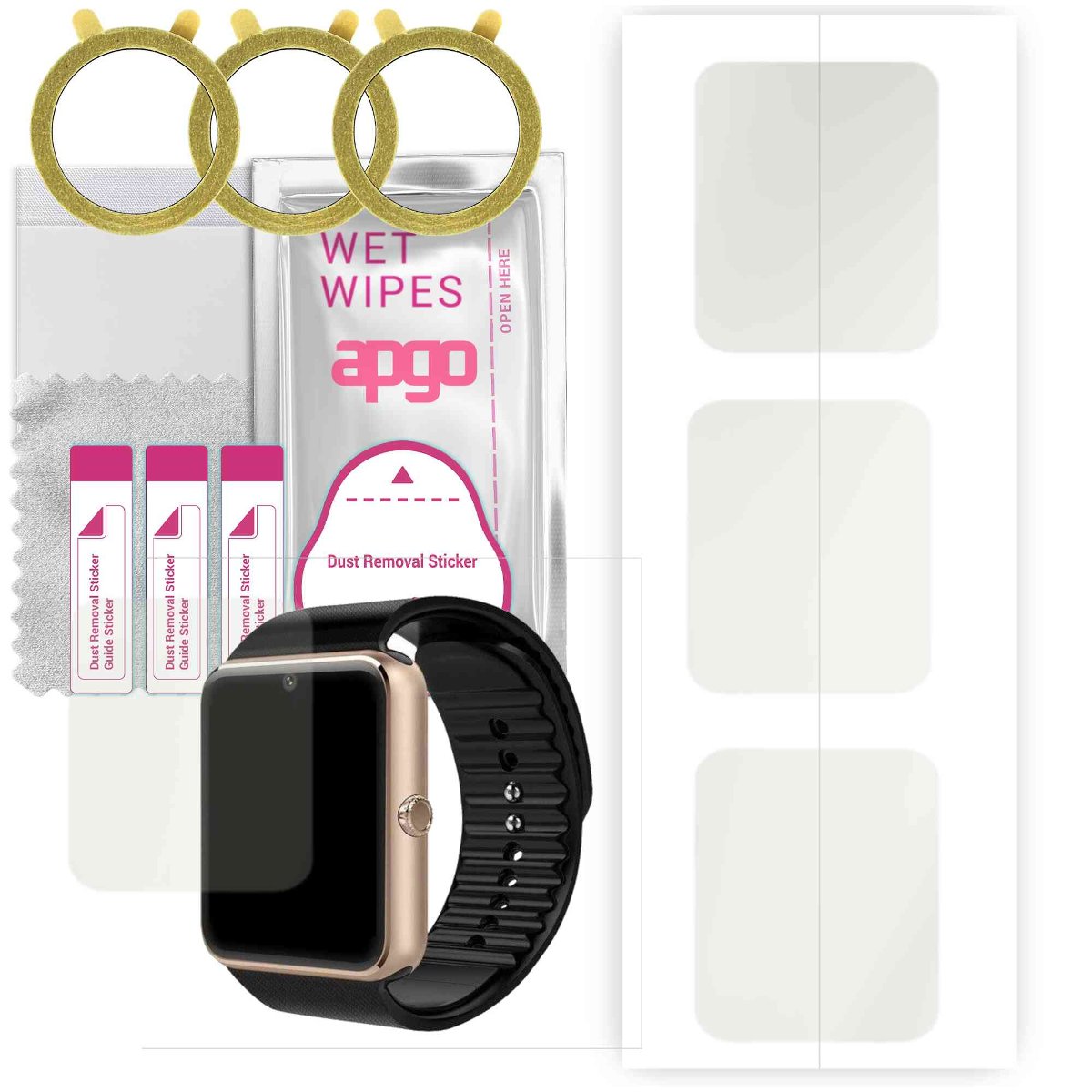 3x Folia hydrożelowa MATOWA do DexXer DZ-09 - apgo Smartwatch Hydrogel MATTE Protection Ochrona na ekran smartwatcha