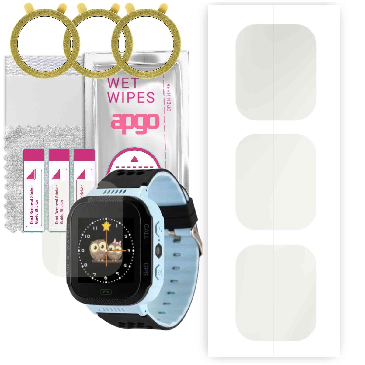 3x Folia hydrożelowa MATOWA do ART Watch Phone Go SGPS-02 - apgo Smartwatch Hydrogel MATTE Protection Ochrona na ekran smartwatcha