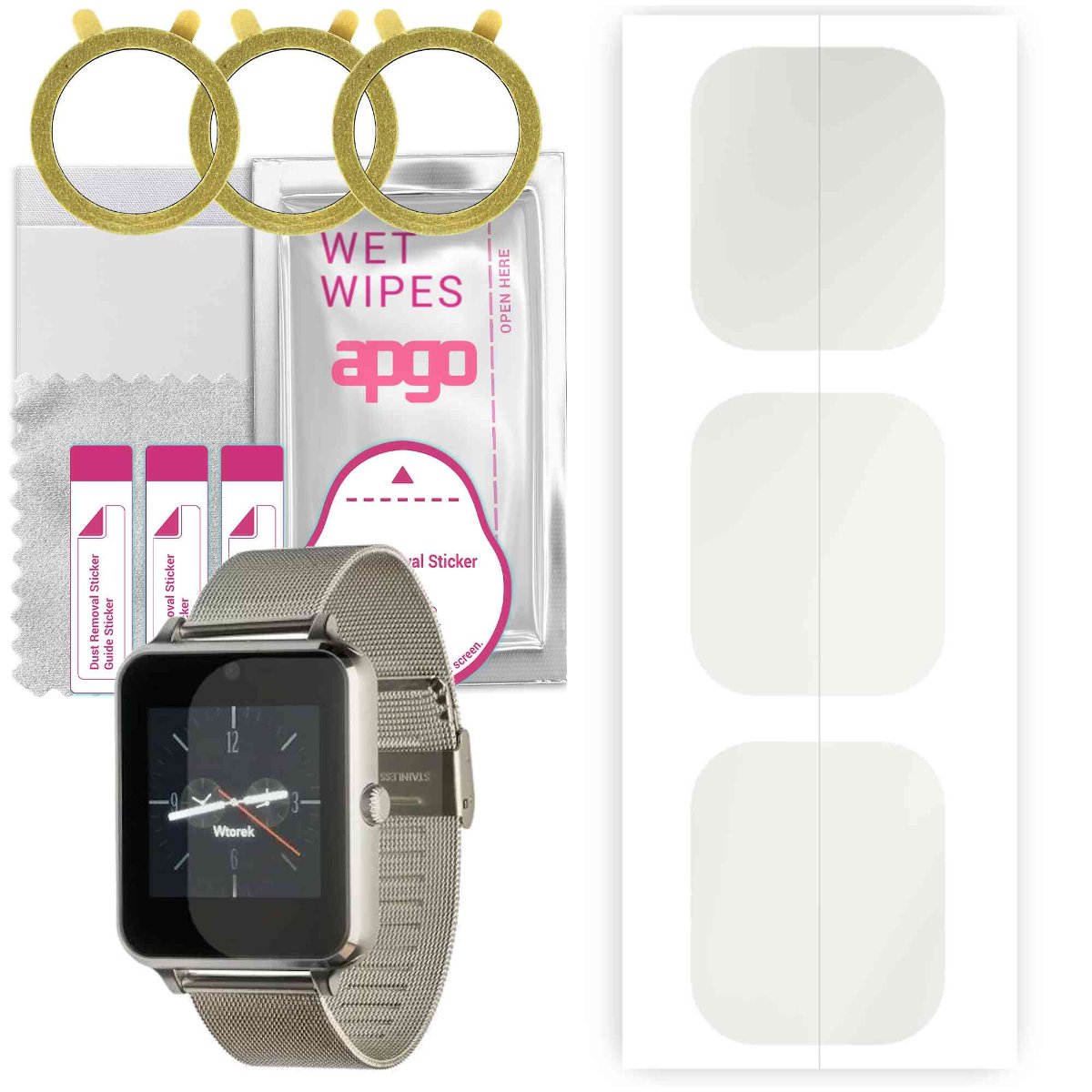 3x Folia hydrożelowa MATOWA do Garett G25 - apgo Smartwatch Hydrogel MATTE Protection Ochrona na ekran smartwatcha