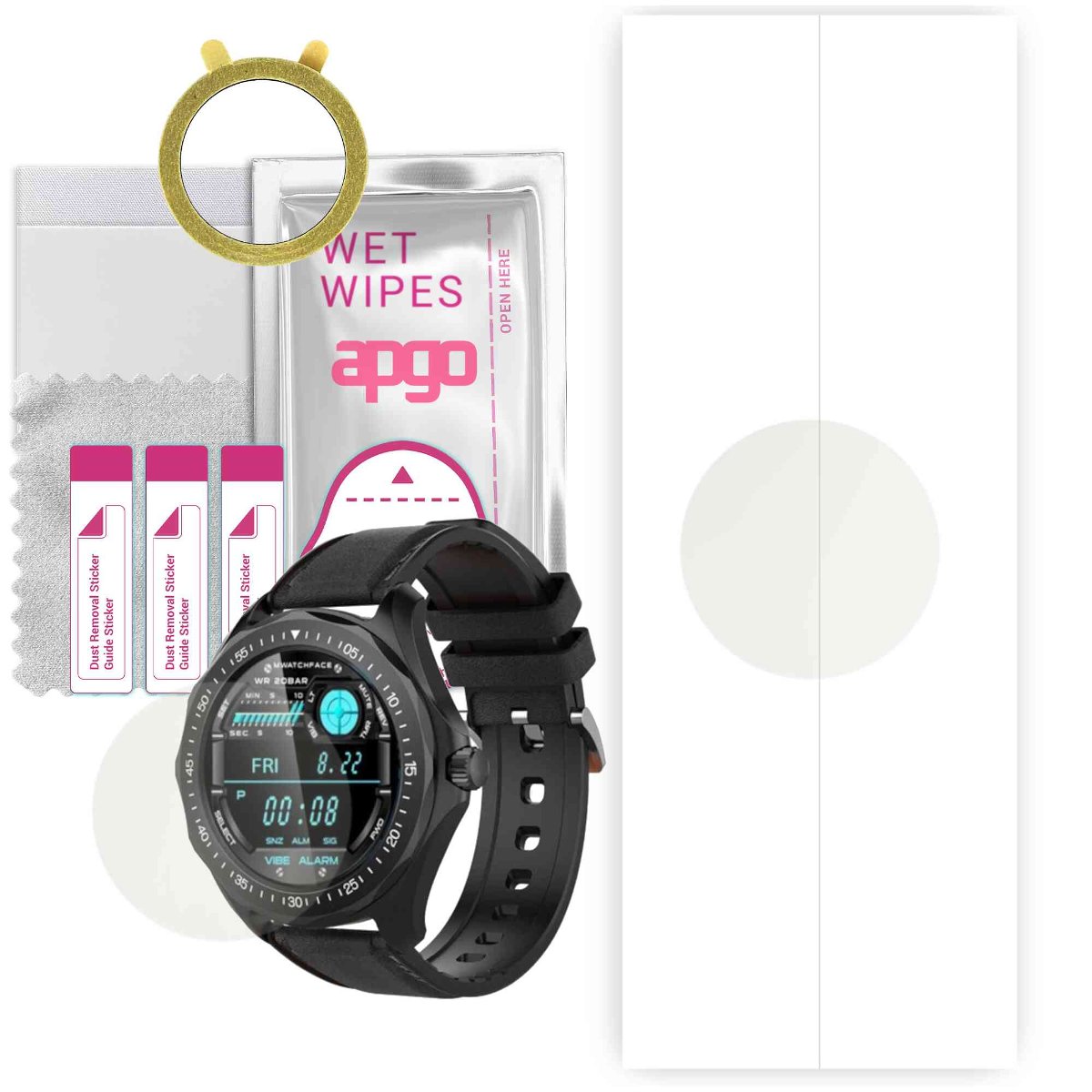 1x Folia hydrożelowa MATOWA do BlitzWolf BW-HL3 - apgo Smartwatch Hydrogel MATTE Protection Ochrona na ekran smartwatcha